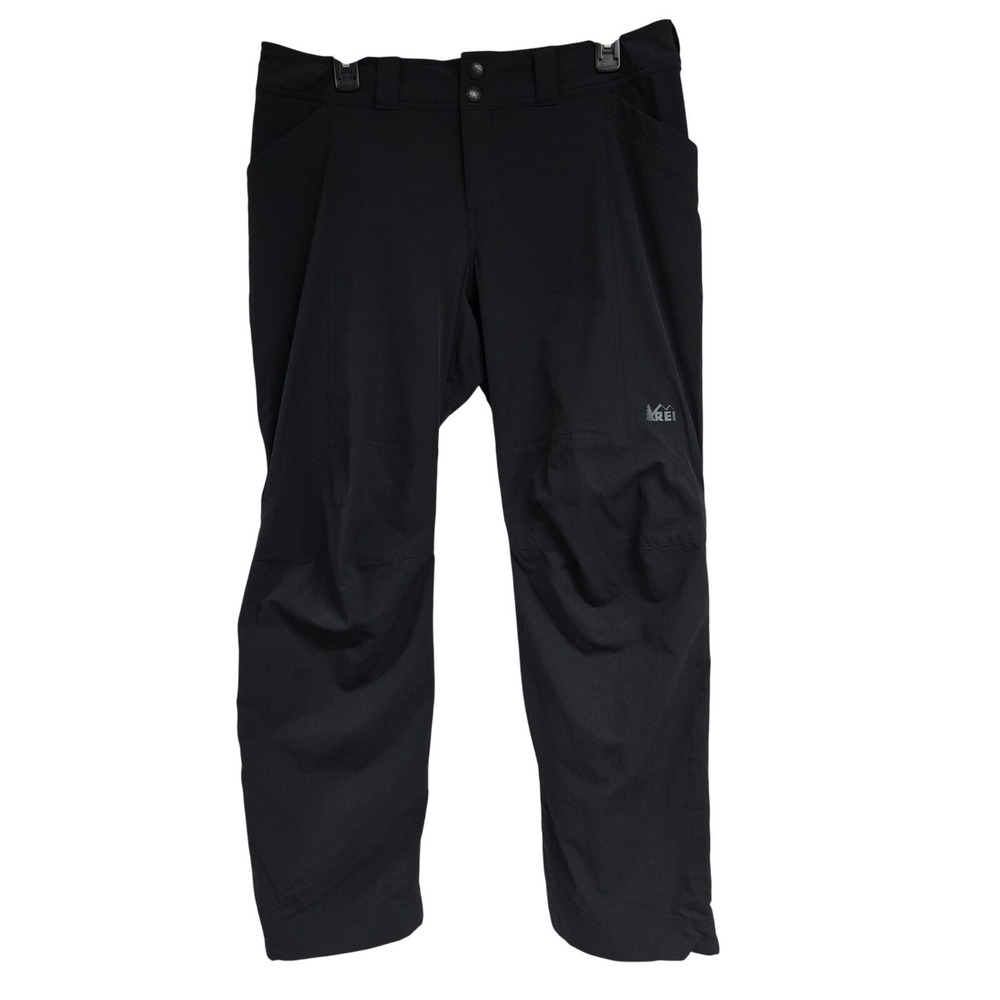 REI Co-op Hiking Pants Stretch Articulated Knee Black Women's Size 14 Petite